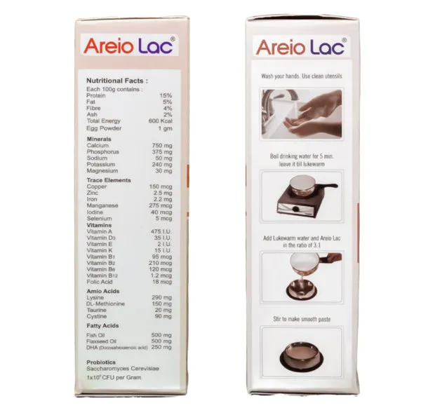 Areio Lac Weaning Supplement for Puppies and Kittens (milk replacer) 250 Gm - Image 3