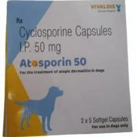 Atosporin (Cyclosporin) Capsules 50 Mg for Dogs 10 Capsules