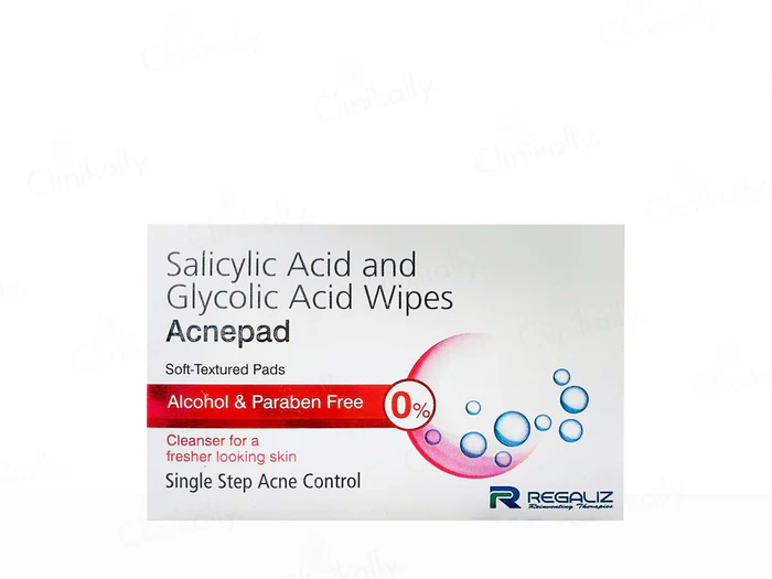 Acnepad Salicylic Acid & Glycolic Acid Wipes(Pack of 50)