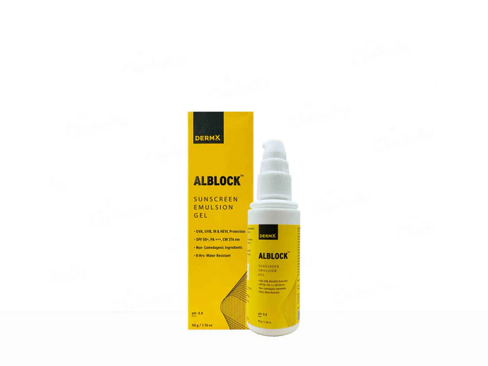Alblock Sunscreen Emulsion Gel SPF 50+ PA+++ 50 Gm