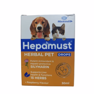 Hepamust Herbal Drops 30 ml For Dogs and Cats