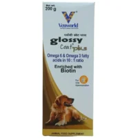 Venkys Glossycoat Plus Omega 3 + 6 Syrup for Dogs and Cats 200ml