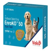 Enroko 50mg (Enrofloxacin) Tablet Dogs & Cats 10 Tablets