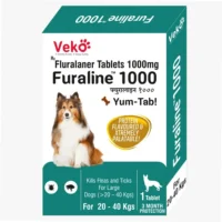 Furaline 1000mg Chewable Tick & Flea Tablets for Large Dogs 20 to 40kg
