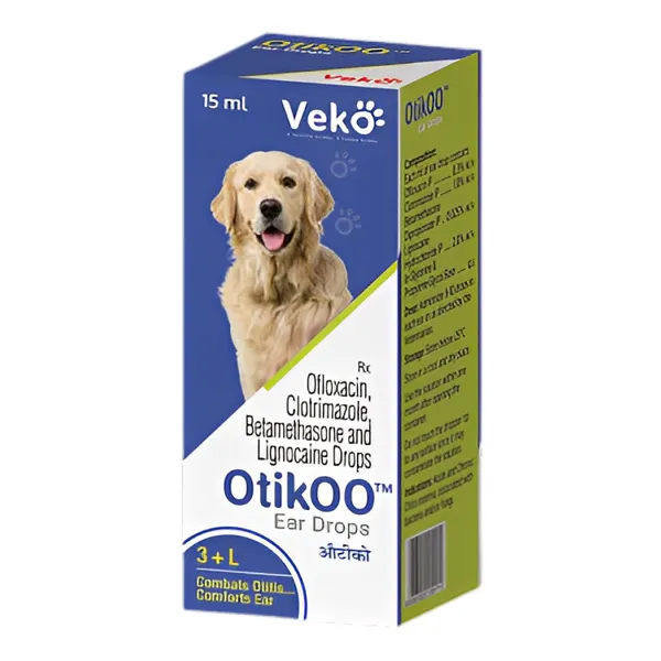 Otikoo (Ofloxacin) Ear Drops 15ml for Dogs