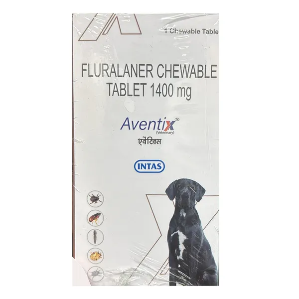 Aventix 1400mg (Fluralaner) Chewable Tick & Flea Tablets for Dogs between 40 to 50kg