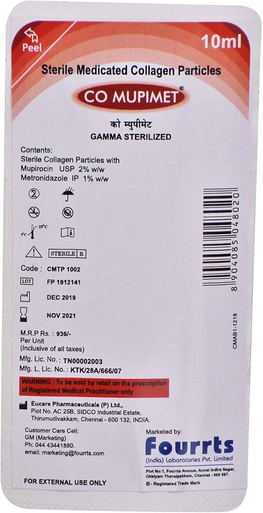 Co Mupimet Sterile Medicated Collagen Particles 10 Ml